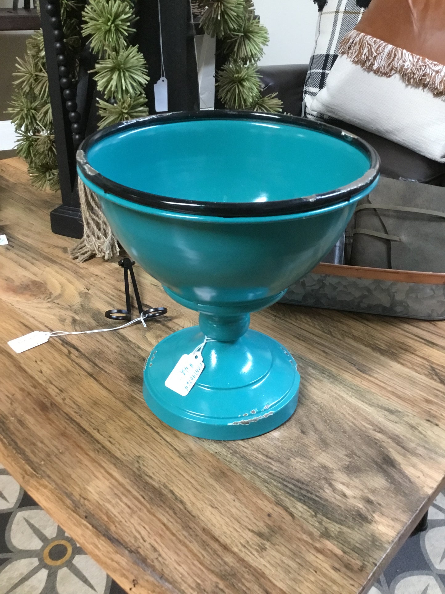 Enamel Peafowl Bowl Vase