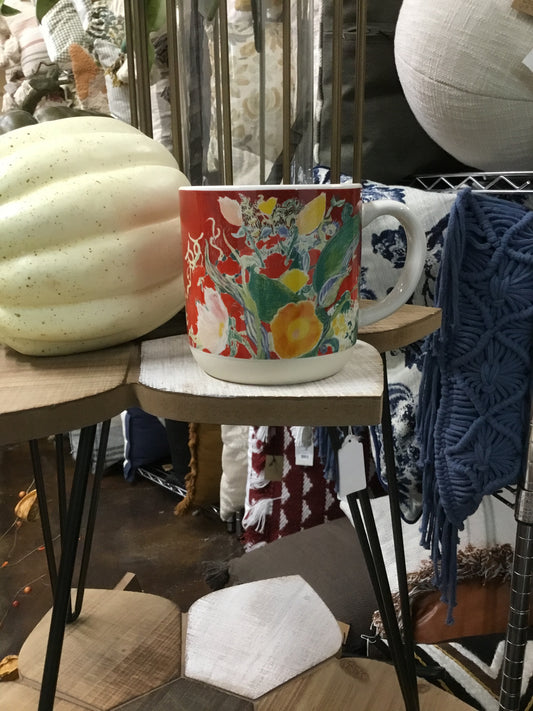1008110055-DEM Artlifting Mug Floral Stripes
