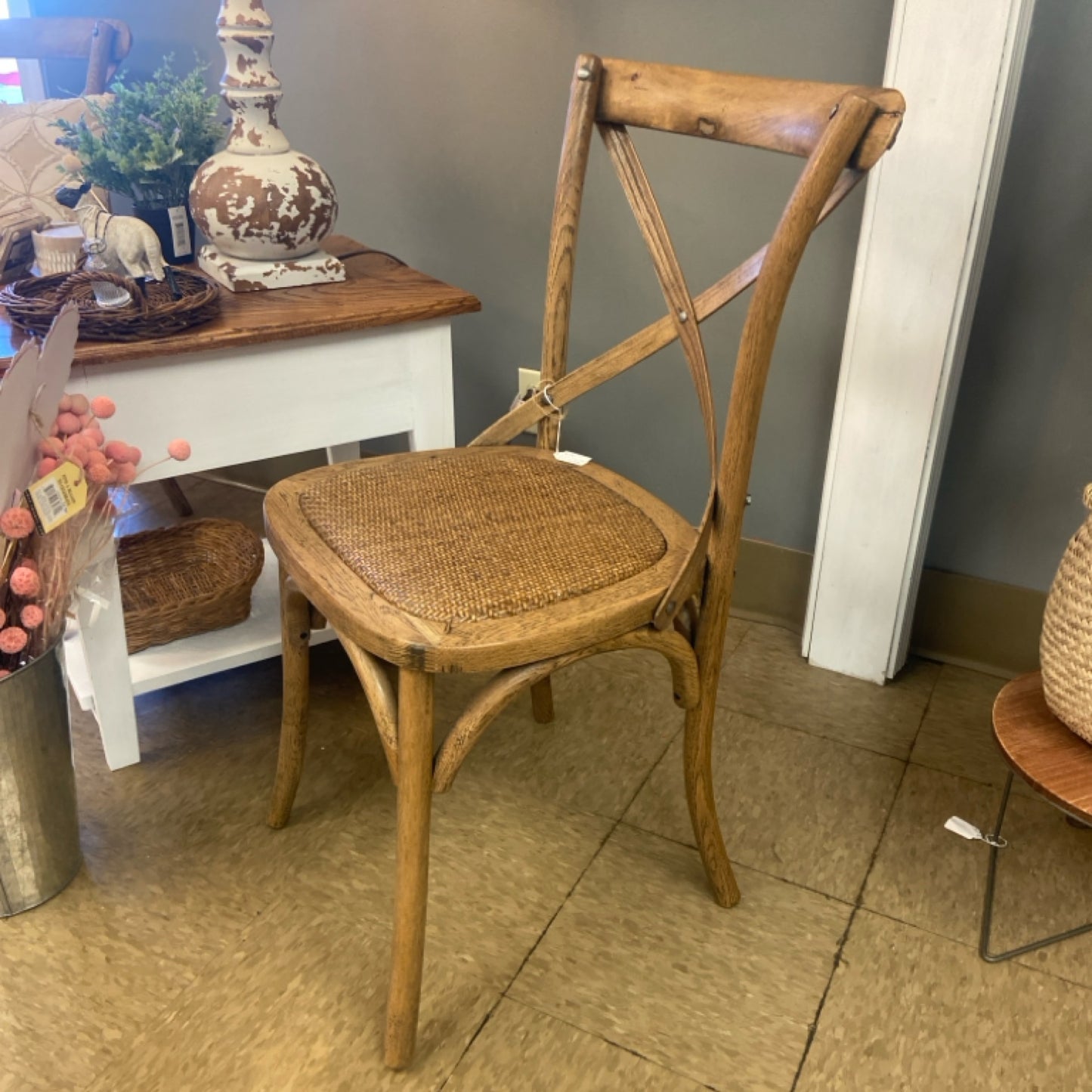 Wooden Cross Back Chair