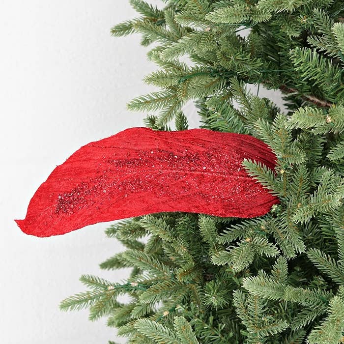 6 ISB39337- 28" Velvet Tongue Leave Pick-Red