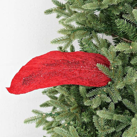 6 ISB39337- 28" Velvet Tongue Leave Pick-Red