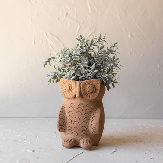 FDDD11223-FOR Marisol Terracotta Owl Planter