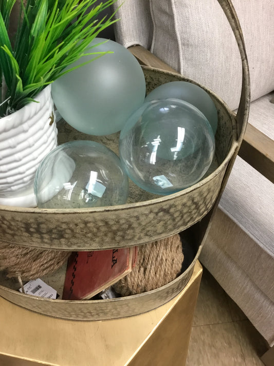 Crl5756-Kal Clear Frosted Glass Ball