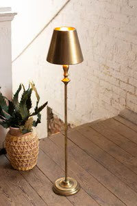 6 Antique Gold Table Lamp w Metal Shade                      (25)