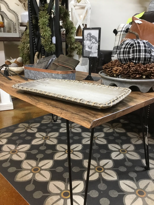 Eaw10062b Lg Rattan Laced Tray