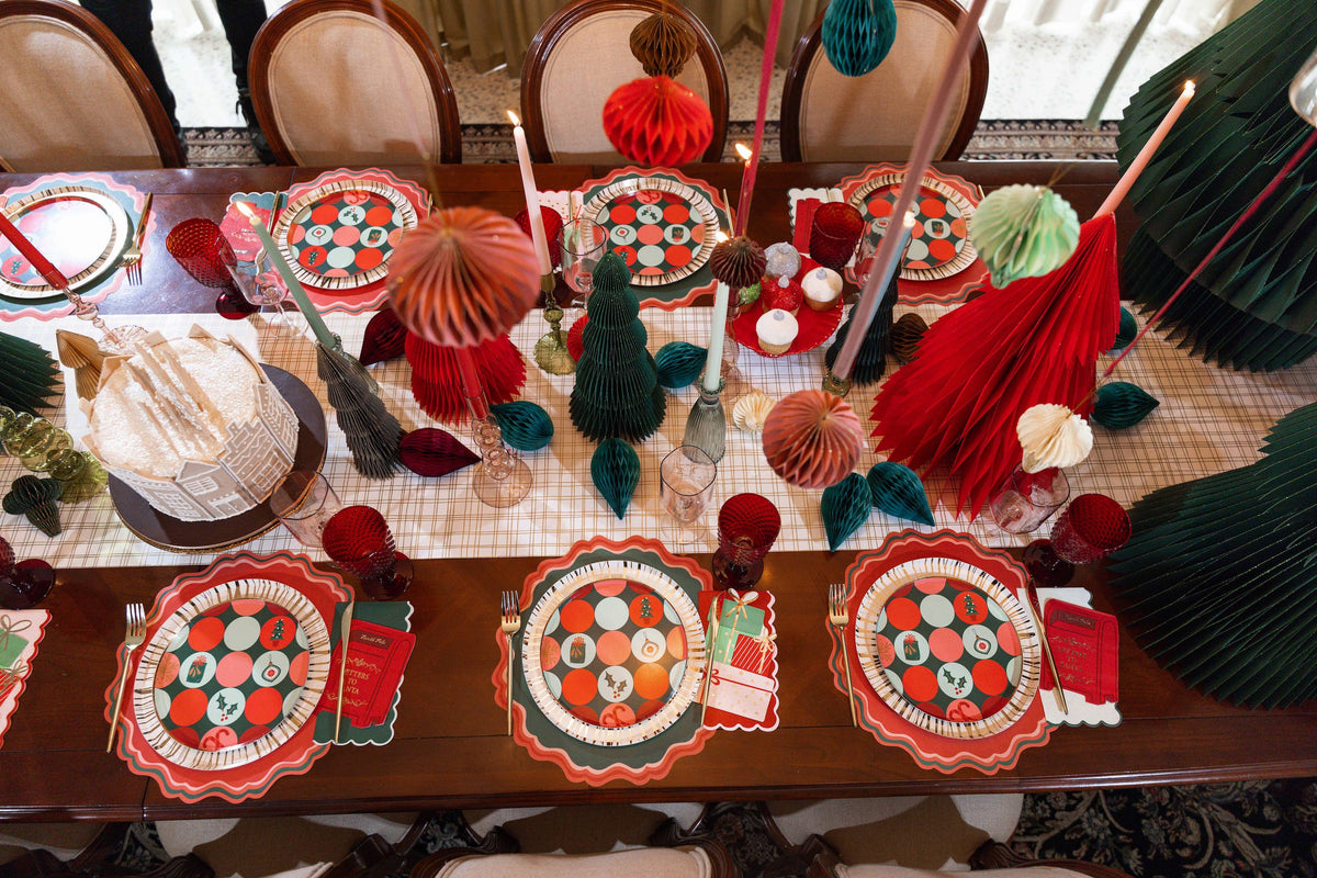 6 Christmas Party Dessert Paper Plates