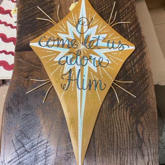 6 C23055 O Come Let us ,Adore Him Star yard