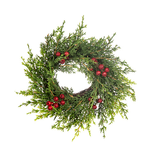 4" Cedar/Berry Wreath